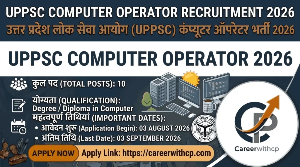 UPPSC Computer Operator Recruitment 2026