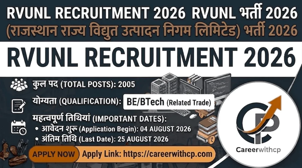 RVUNL JE Recruitment 2026