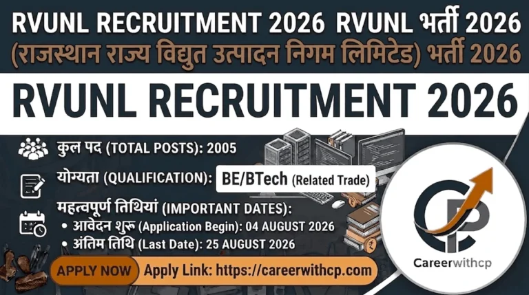 RVUNL JE Recruitment 2026