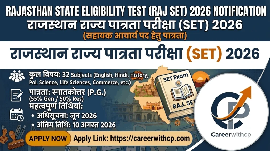 Rajasthan SET 2026 Notification