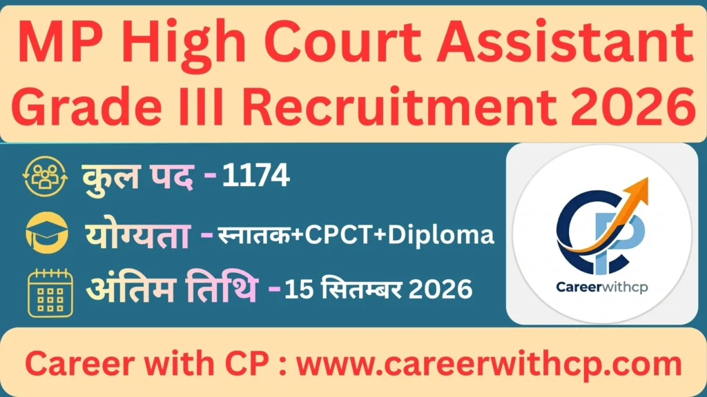 MP High Court Assistant Grade III Recruitment