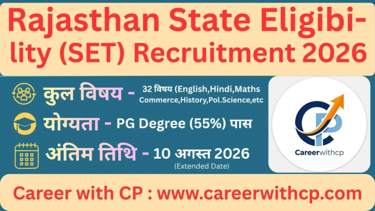 Rajasthan SET 2026 Notification