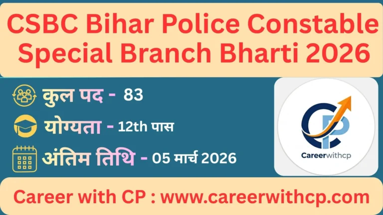 CSBC Bihar Police Constable Bharti 2026