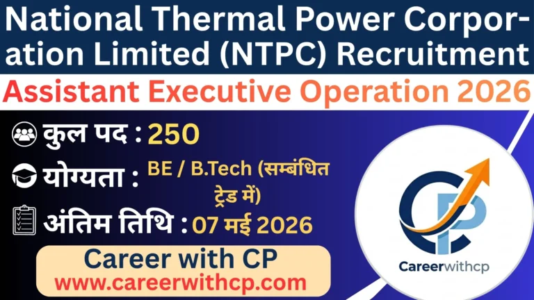 NTPC Assistant Executive Operation Bharti 2026