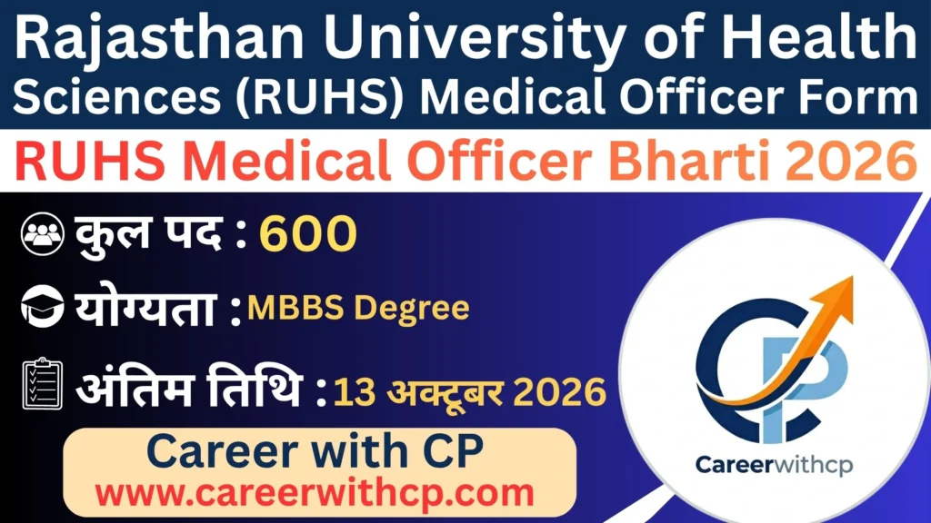 RUHS Medical Officer Bharti 2026