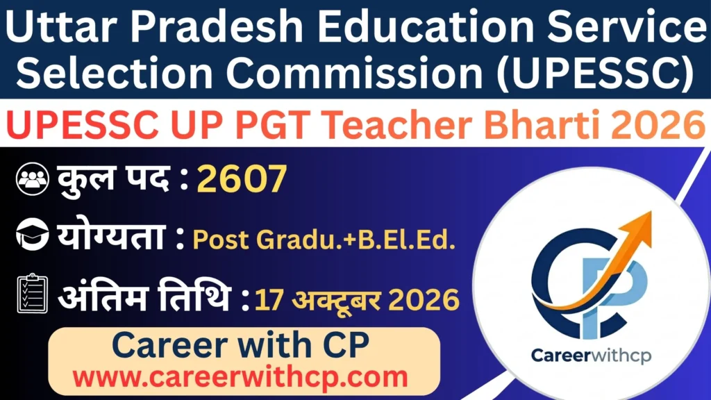 UP PGT Teacher Bharti 2026