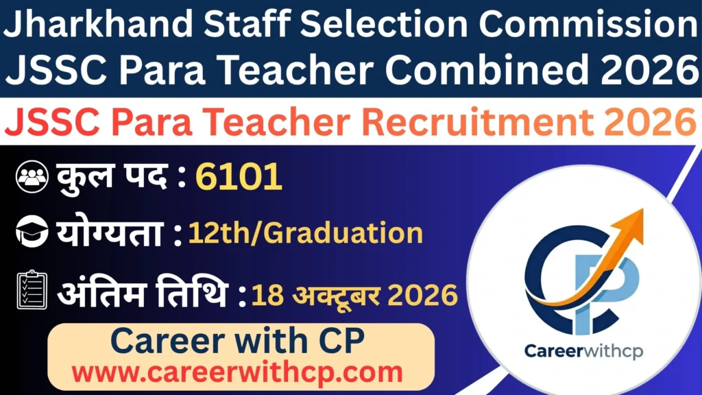 JSSC Para Teacher 2026 Notification